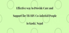 Effective way to Provide Care and Support for TB/HIV Co-infected People in  Kaski, Nepal